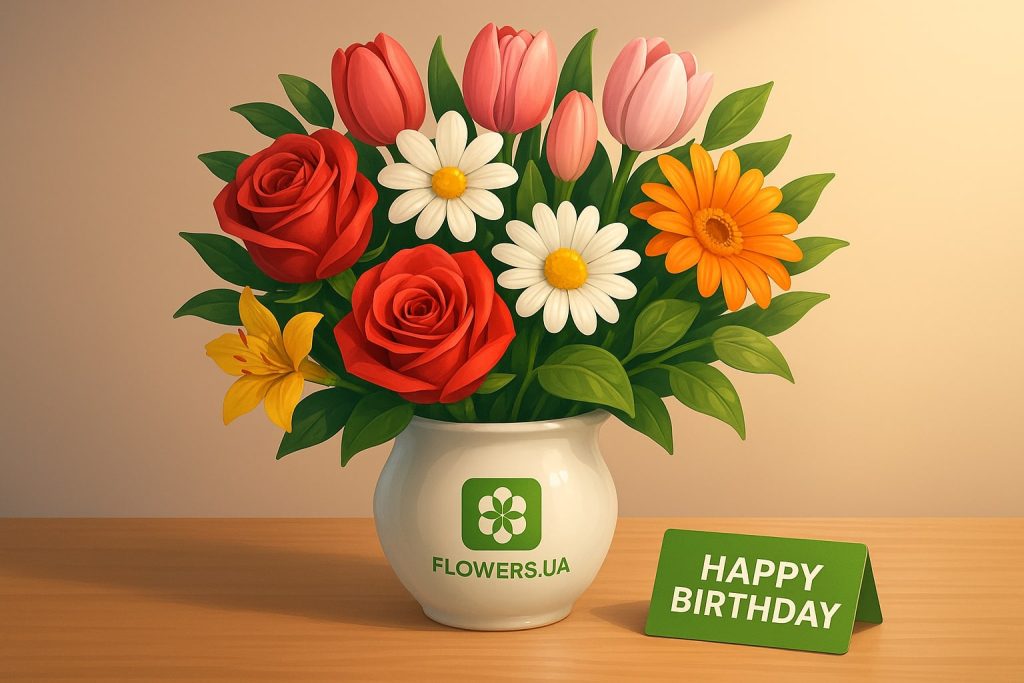 Букети квітів до дня народження від Flowers.ua 1 Bukety kvitiv do dnia narodzhennia vid Flowers.ua